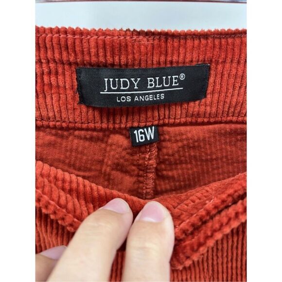 NWT Judy Blue Womens High Waist Ankle Straight Corduroy Jeans Rust Size 16W - Picture 11 of 15